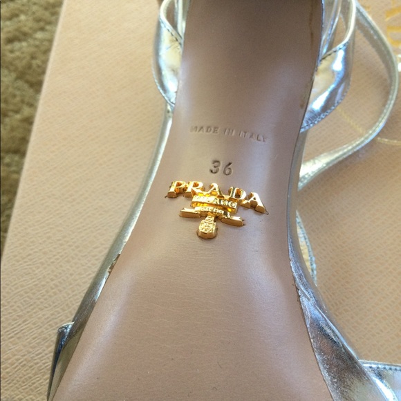 Prada Metallic Platform Sandals - Picture 9 of 14